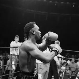 Nigel Benn vs Tim Williams at Royal Albert Hall London. Benn stopped his opponent Nigel Benn vs Tim Williams at Royal Albert Hall London. Benn stopped his opponent