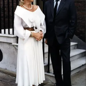 Nigel Dempster Daily Mail Writer with Princess Michael of Kent