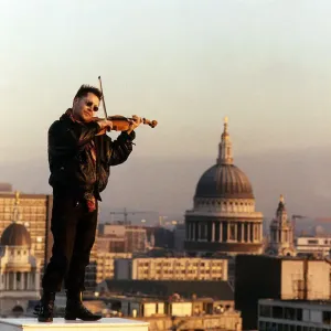 Nigel Kennedy Print: Violinist Overlooking London Nigel Kennedy Print: Violinist Overlooking London