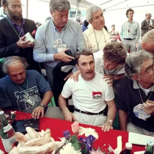 Nigel Mansell Print, Monza Press Conference 1989 Nigel Mansell Print, Monza Press Conference 1989