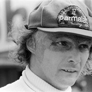 Niki Lauda at Brands hatch, fighting the clock for an early placing in the John Player
