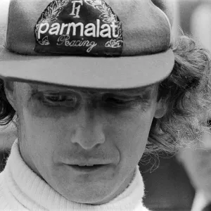 Niki Lauda at Brands hatch, fighting the clock for an early placing in the John Player