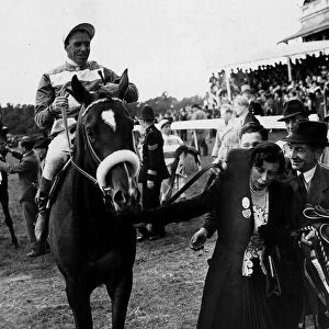 Nimbus after winning The Derby at Epsom 1949