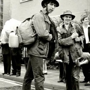 Two Boys Set Off to New Zealand, July 1970 Print