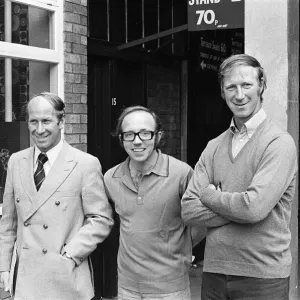 Nobby Stiles with Bobby and Jack Charlton, January 1973. For MEN Media Titles