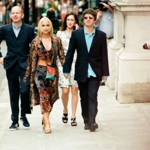 Noel Gallagher and his girlfriend Meg Matthews at 10 Downing Street for a party held by