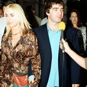Noel Gallagher and his girlfriend Meg Matthews at 10 Downing Street for a party held by