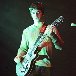 Noel Gallagher of Oasis performing at Newcastle Arena during their Be Here Now Tour