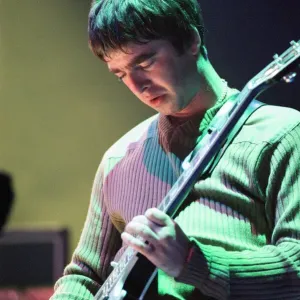 Noel Gallagher of Oasis performing at Newcastle Arena during their Be Here Now Tour Noel Gallagher of Oasis performing at Newcastle Arena during their Be Here Now Tour
