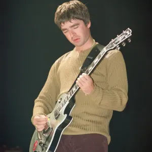 Noel Gallagher of Oasis performing at Newcastle Arena during their Be Here Now Tour Noel Gallagher of Oasis performing at Newcastle Arena during their Be Here Now Tour