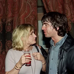 Noel Gallagher Singer September 1998 Oasis band member talking to actress / comedian