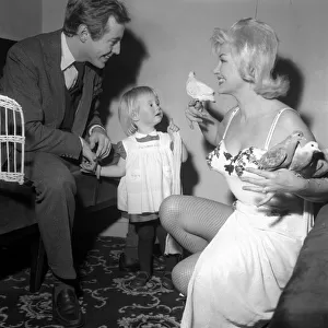 Noel Harrison with Daughter Cathryn aged 19 months January 1961 Pictured at Blue