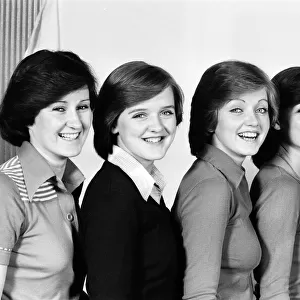 The Nolan sisters, Denise, Bernadette, Linda, Maureen and Anne. 16th May 1977