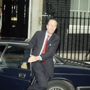 Norman Tebbit at 10 Downing Street amid the Conservative Party leadership battle Norman Tebbit at 10 Downing Street amid the Conservative Party leadership battle