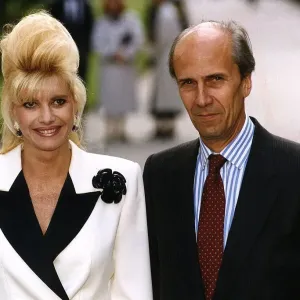 Norman Tebbit MP and Ivana Trump at The Business Traveller Awards at the Savoy Hotel