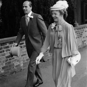 Norman Tebbit and Margaret at Son's Wedding Print (May 1984) Norman Tebbit and Margaret at Son's Wedding Print (May 1984)
