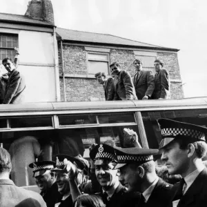 North Shields footballers victory parade while on their way to a civic reception North Shields footballers victory parade while on their way to a civic reception
