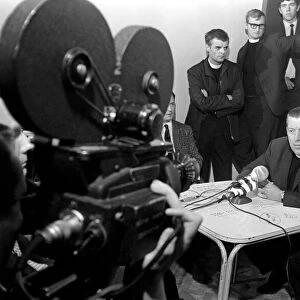 Northern Ireland August 1969. Reverend Ian Paisley gives a press conference