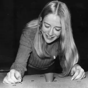 Northern Junior Tiddleywinks Championships. Kathy Ormerod aged 17
