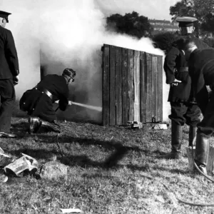 Northumberland Colleries Fire and Rescue Brigade give a pre Second World War