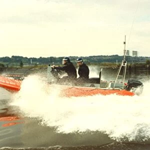 Northumbria Marine Divisions new rigid inflatable Polmar speed boat going through