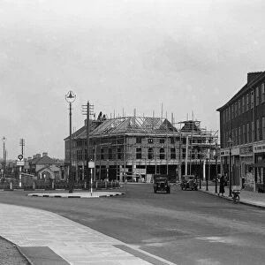 Northwood Hills roundabout, new shops. Circa 1935