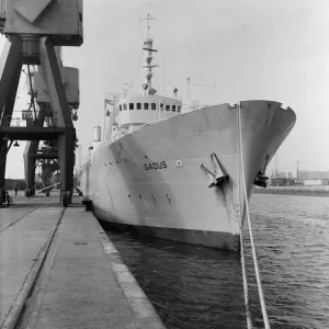 The Norwegian trawler Gadus seen here tied up along side St Andrews Dock 4th March 1968 The Norwegian trawler Gadus seen here tied up along side St Andrews Dock 4th March 1968