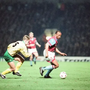 Norwich 1-0 Aston Villa, League match at Carrow Road, Wednesday 24th March 1993 Norwich 1-0 Aston Villa, League match at Carrow Road, Wednesday 24th March 1993