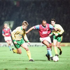 Norwich 1-0 Aston Villa, League match at Carrow Road, Wednesday 24th March 1993 Norwich 1-0 Aston Villa, League match at Carrow Road, Wednesday 24th March 1993