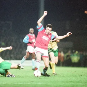 Norwich 1-0 Aston Villa, League match at Carrow Road, Wednesday 24th March 1993 Norwich 1-0 Aston Villa, League match at Carrow Road, Wednesday 24th March 1993