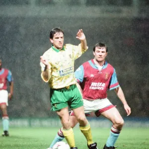 Norwich 1-0 Aston Villa, League match at Carrow Road, Wednesday 24th March 1993 Norwich 1-0 Aston Villa, League match at Carrow Road, Wednesday 24th March 1993