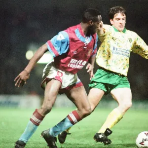 Norwich 1-0 Aston Villa, League match at Carrow Road, Wednesday 24th March 1993 Norwich 1-0 Aston Villa, League match at Carrow Road, Wednesday 24th March 1993