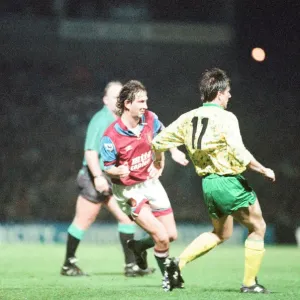 Norwich 1-0 Aston Villa, League match at Carrow Road, Wednesday 24th March 1993 Norwich 1-0 Aston Villa, League match at Carrow Road, Wednesday 24th March 1993