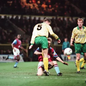 Norwich 1-0 Aston Villa, League match at Carrow Road, Wednesday 24th March 1993 Norwich 1-0 Aston Villa, League match at Carrow Road, Wednesday 24th March 1993