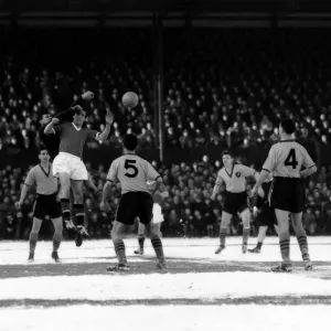 Norwich City v Manchester United Norwich keeper Ken Nethercroft punches clear past