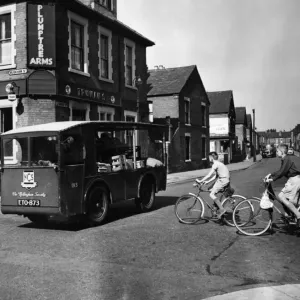 A Nottigham Co-operative society electric food deliver van seen here at the Plumptre A Nottigham Co-operative society electric food deliver van seen here at the Plumptre