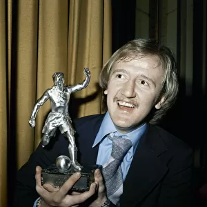 Nottingham Forest footballer Kenny Burns holding his Player of the Year Award May 1978