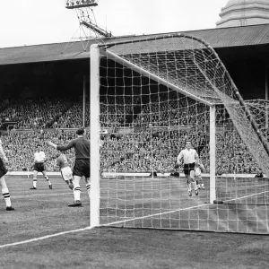 Nottingham Forest open their scoring with an early Goal by Roy Dwight Nottingham Forest open their scoring with an early Goal by Roy Dwight
