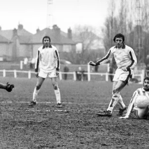 Nuneaton Borough v Yeovil Town. 21st February 1976. Borough striker Tony Jacques