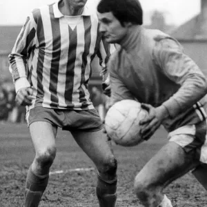 Nuneaton Borough v Yeovil Town. 21st February 1976. Borough striker Tony Jacques Nuneaton Borough v Yeovil Town. 21st February 1976. Borough striker Tony Jacques