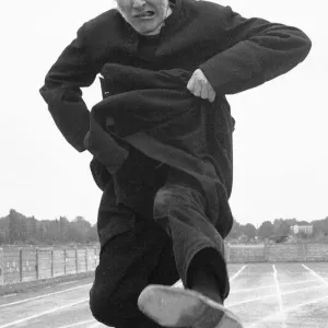 Spike Milligan at The Nuns Olympics Print 1972
