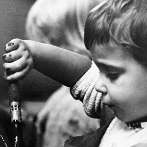 Nursery Child, Janine Shales, playing, October 1978