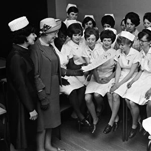 Nurses at the Coventry School of Nursing receiving their certificate