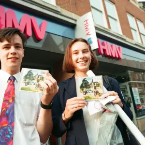 Oasis third album Be Here Now goes on sale at HMV. 21st August 1997