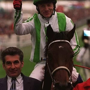 Oath ridden by jockey Kieren Fallon after winning the Derby at Epsom - June 1999