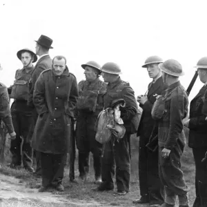 Oberleutnant Warner Voigt, aged 25, pictured amongst British army in Dover, Kent Oberleutnant Warner Voigt, aged 25, pictured amongst British army in Dover, Kent