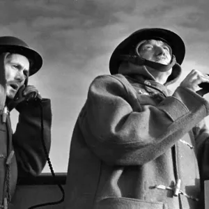 Observer post headquarters. Raiders overhead. Circa 1941 Observer post headquarters. Raiders overhead. Circa 1941