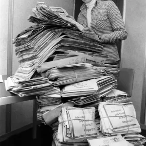 Office Girl Counts Record Referendum Results Print, 1976 Office Girl Counts Record Referendum Results Print, 1976