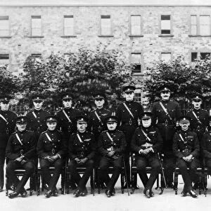 Officers of the 1st battalion of the Welch regiment of the British Army pictured at