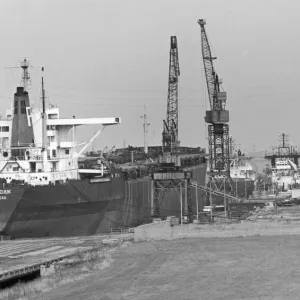 The Oil Tanker Pan Oak pictured at Tees Dockyard where it is undergoing repairs 12th The Oil Tanker Pan Oak pictured at Tees Dockyard where it is undergoing repairs 12th